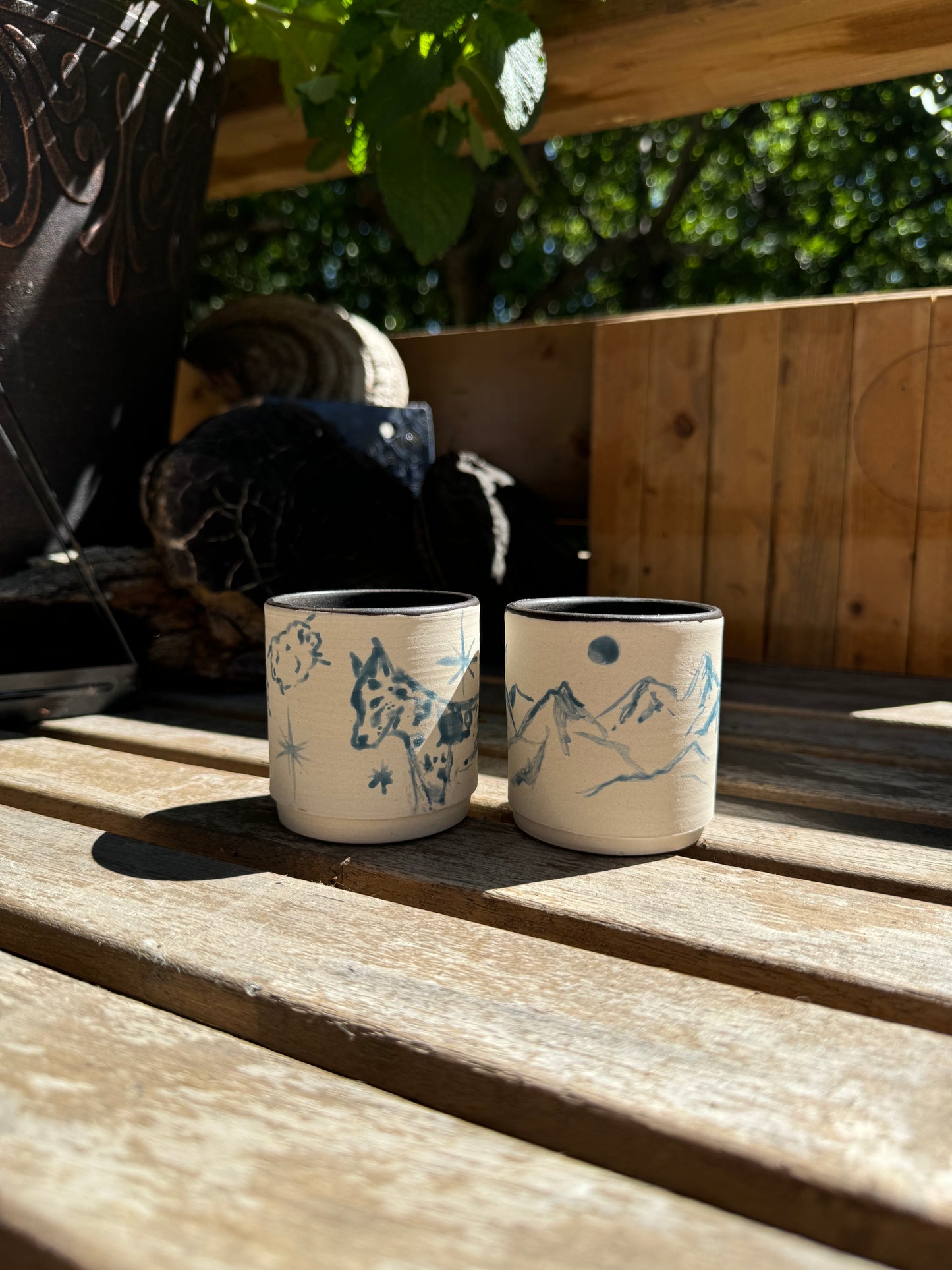 Handpainted espresso cup set